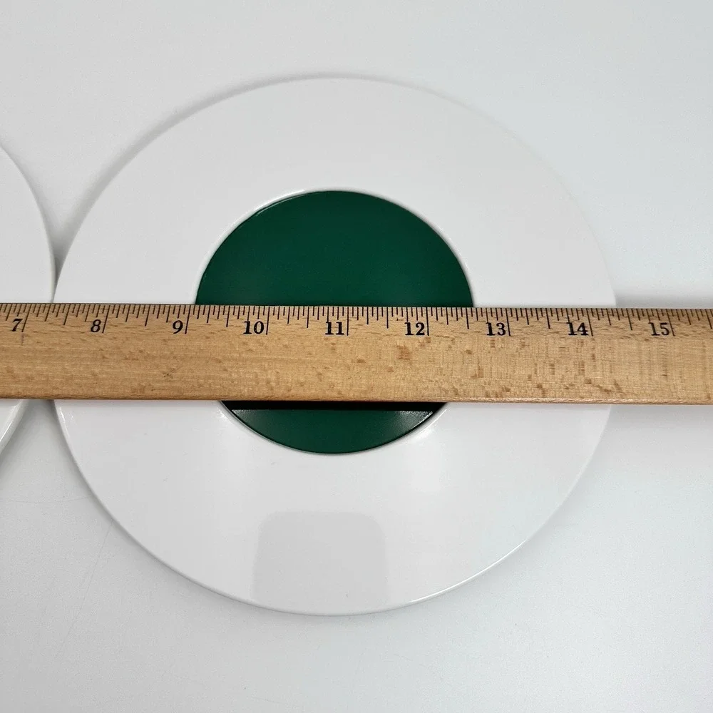 Tupperware 2 Spoon Rests 2 Round Trivets Blue White Green Kitchen Lot Melamine